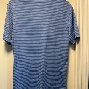 Peter Millar Blue and White Striped Tee
